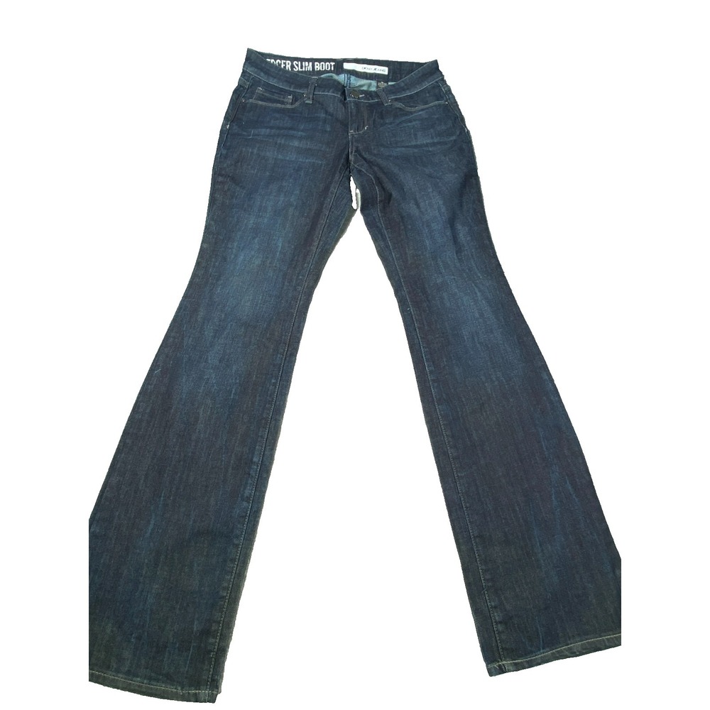 DKNY Jeans Soho Bootcut Mercer Slim Womens 8 Dark Wash Blue Denim Mid Rise Y2K